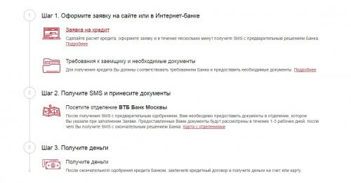 втб банк москвы заявка на кредит